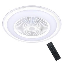 Plafón LED regulable con ventilador ZONDA LED/48W/230V 3000-6000K blanco + mando a distancia