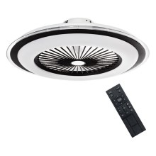 Plafón LED regulable con ventilador ZONDA LED/48W/230V 3000-6000K negro + mando a distancia