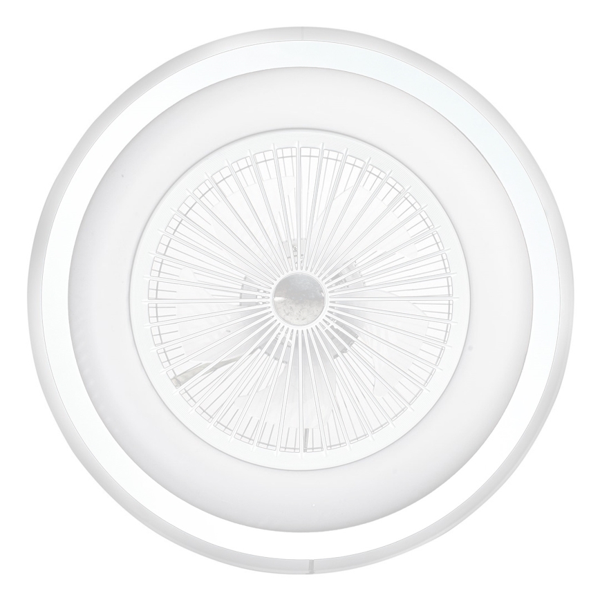 Plafón LED regulable con ventilador ZONDA LED/48W/230V 3000-6000K blanco + control remoto