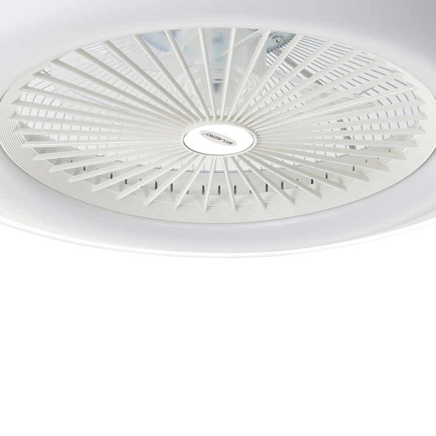 Plafón LED regulable con ventilador ZONDA LED/48W/230V 3000-6000K blanco + control remoto