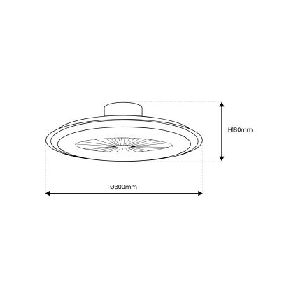 Plafón LED regulable con ventilador ZONDA LED/48W/230V 3000-6000K blanco + control remoto