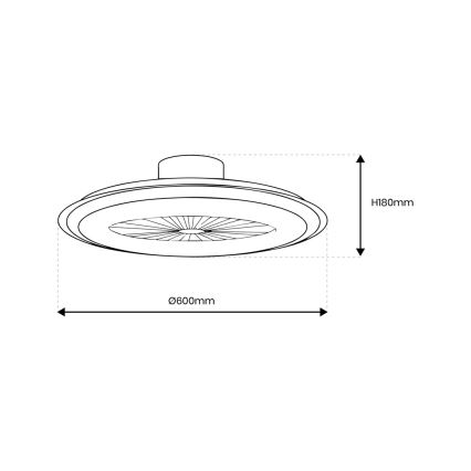 Plafón LED regulable con ventilador ZONDA LED/48W/230V 3000-6000K blanco + mando a distancia