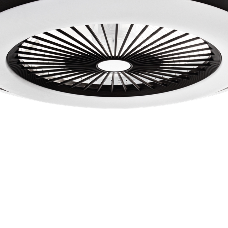 Plafón LED regulable con ventilador ZONDA LED/48W/230V 3000-6000K negro + control remoto