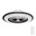 Plafón LED regulable con ventilador ZONDA LED/65W/230V 3000-6500K negro + mando a distancia