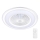 Plafón LED regulable con ventilador ZONDA LED/65W/230V blanco + mando a distancia