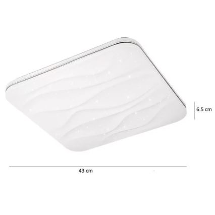 Plafón LED regulable DESERT LED/72W/230V + mando a distancia