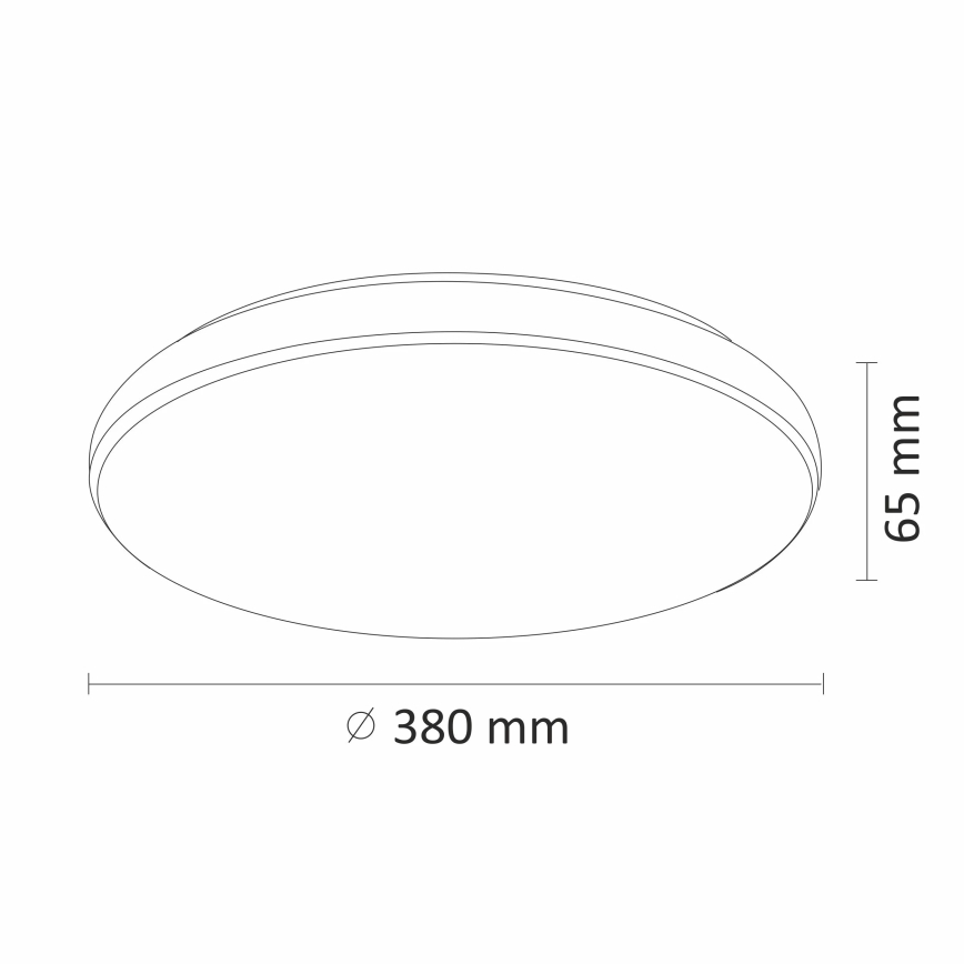 Plafón LED regulable DESERT LED/24W/230V con mando a distancia