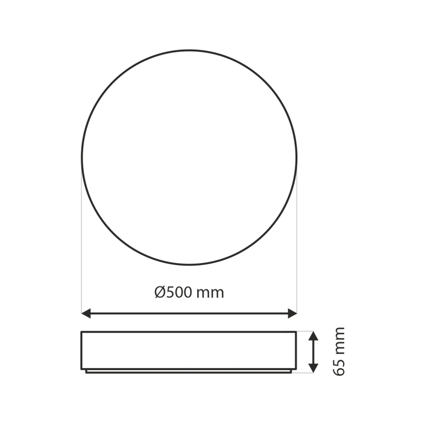Plafón LED regulable DRINA LED/36W/230V 2700-6500K diá. 50 cm + control remoto