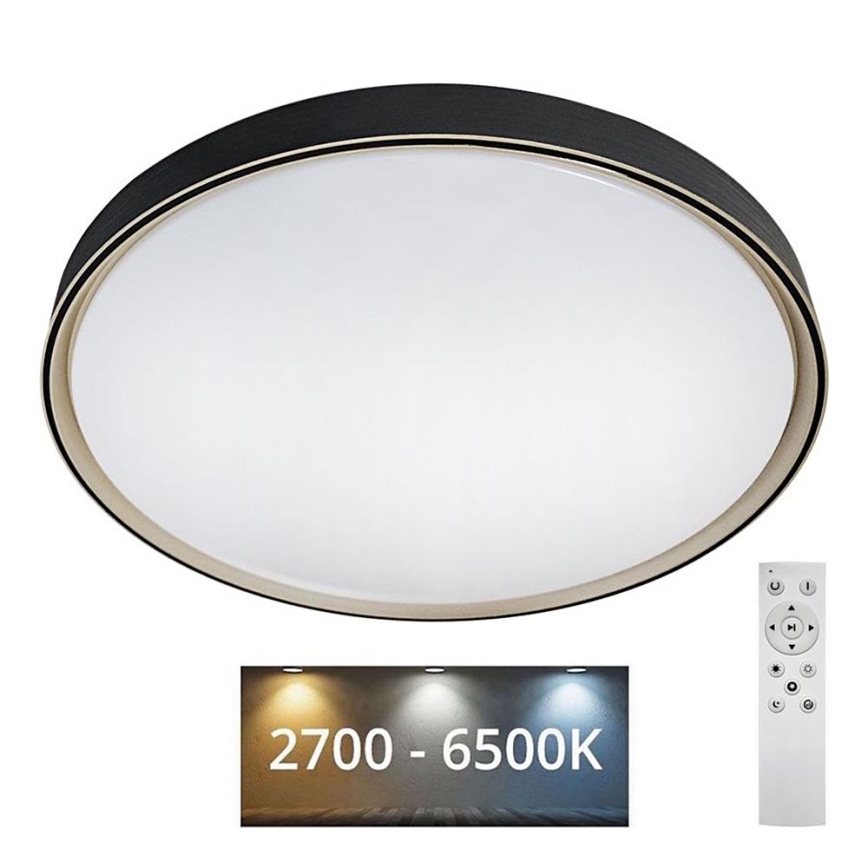 Plafón LED regulable EBRO LED/36W/230V 2700-6500K diá. 50 cm + control remoto