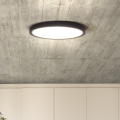 Plafón LED regulable ESTELA LED/36W/230V diá. 30 cm negro + control remoto