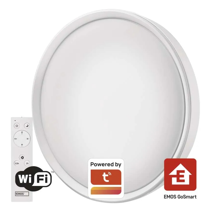 Plafón LED regulable GoSmart LED/45W/230V diá. 50 cm 2700-6500K Wi-Fi Tuya + control remoto