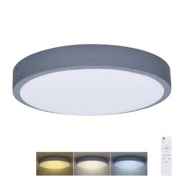 Plafón LED regulable GREY LED/60W/230V 3000-6500K gris diá. 49 cm + control remoto