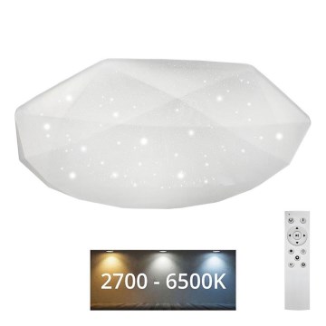 Plafón LED regulable INDUS LED/60W/230V 2700-6500K diá. 58 cm + control remoto