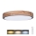 Plafón LED regulable IRON OAK LED/48W/230V 3000-6500K roble diá. 40 cm + control remoto