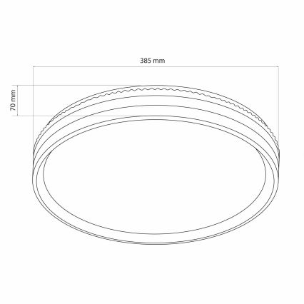 Luz de techo LED regulable para baño JADWIGA LED/42W/230V diá. 38,5 cm 3000-6000K IP44 + control remoto