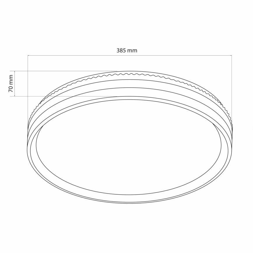 Luz de techo LED regulable para baño JADWIGA LED/42W/230V diá. 38,5 cm 3000-6000K IP44 + control remoto