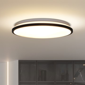 Plafón LED regulable JAMIL LED/48W/230V 3000-6500K negro + control remoto