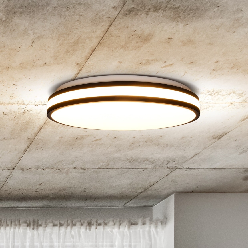 Plafón LED regulable LASKOS LED/48W/230V 3000-6500K negro + control remoto