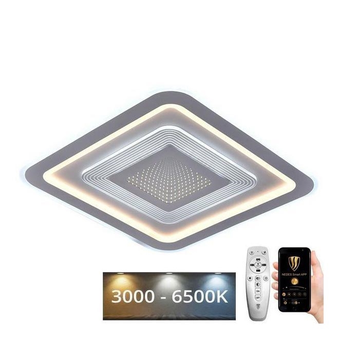 Plafón LED regulable LED/105W/230V 3000-6500K + mando a distancia