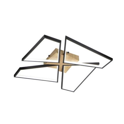 Plafón LED regulable LED/115W/230V 3000-6500K marrón/negro + control remoto
