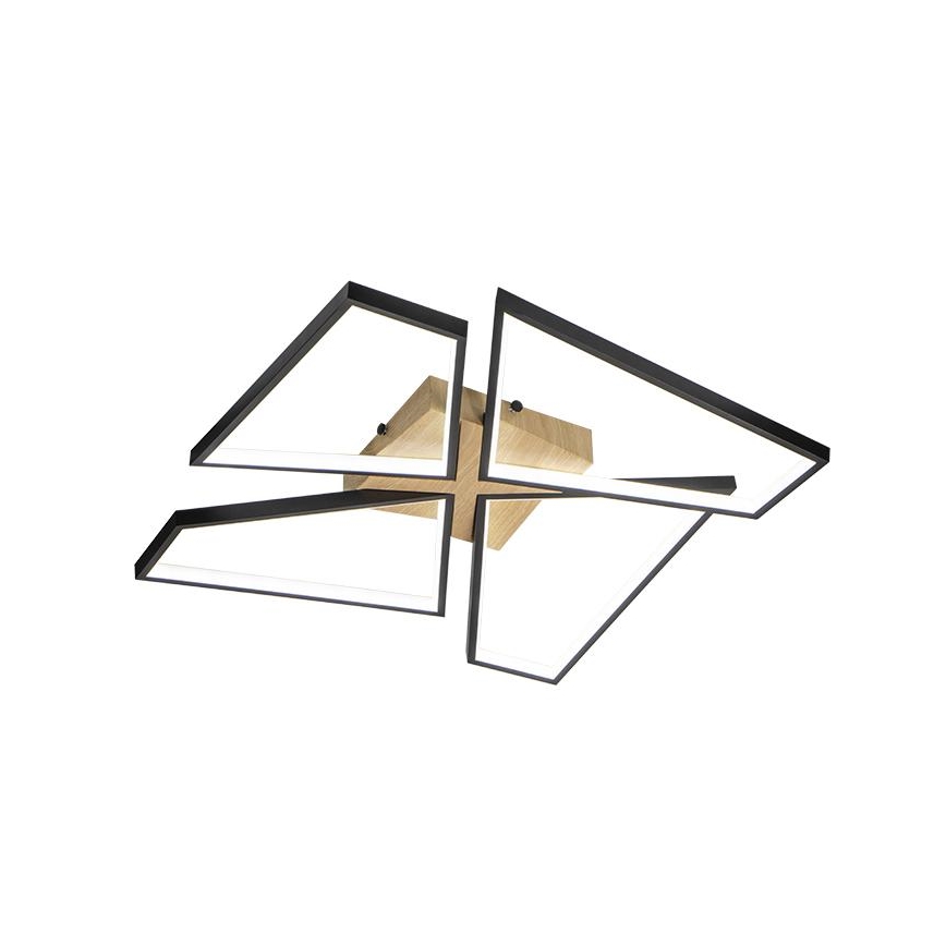 Plafón LED regulable LED/115W/230V 3000-6500K marrón/negro + control remoto