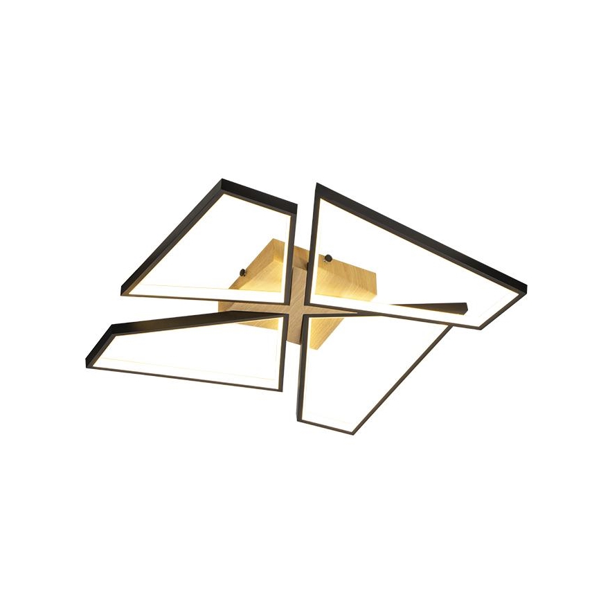 Plafón LED regulable LED/115W/230V 3000-6500K marrón/negro + control remoto