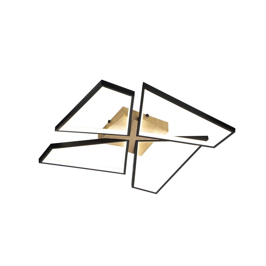 Plafón LED regulable LED/115W/230V 3000-6500K marrón/negro + control remoto