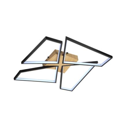 Plafón LED regulable LED/115W/230V 3000-6500K marrón/negro + control remoto
