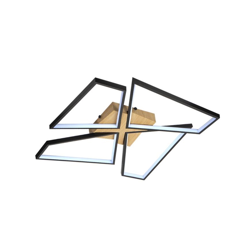 Plafón LED regulable LED/115W/230V 3000-6500K marrón/negro + control remoto