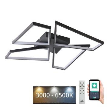 Plafón LED regulable LED/115W/230V 3000-6500K negro + control remoto