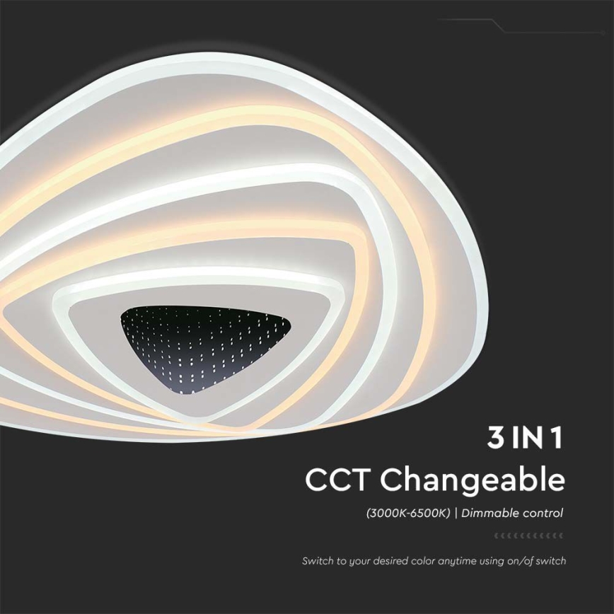 Plafón LED regulable LED/120W/230V 3000-6500K + control remoto