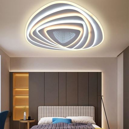 Plafón LED regulable LED/130W/230V 3000-6500K + mando a distancia