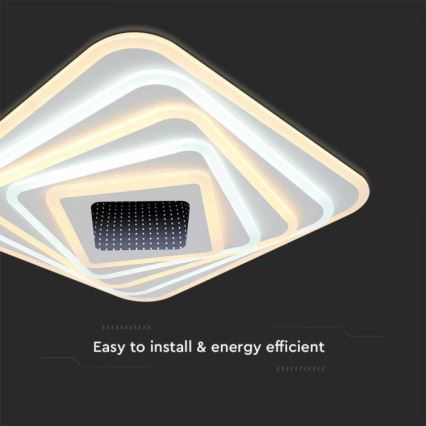 Plafón LED regulable LED/150W/230V 3000-6500K + control remoto