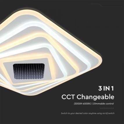 Plafón LED regulable LED/150W/230V 3000-6500K + control remoto