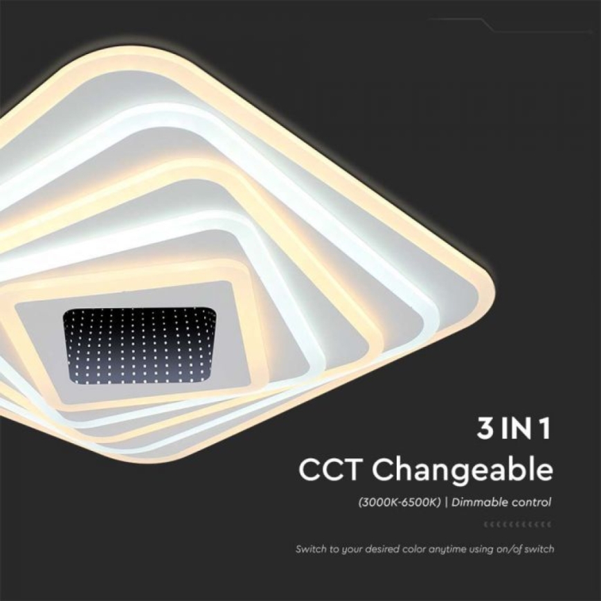 Plafón LED regulable LED/150W/230V 3000-6500K + control remoto