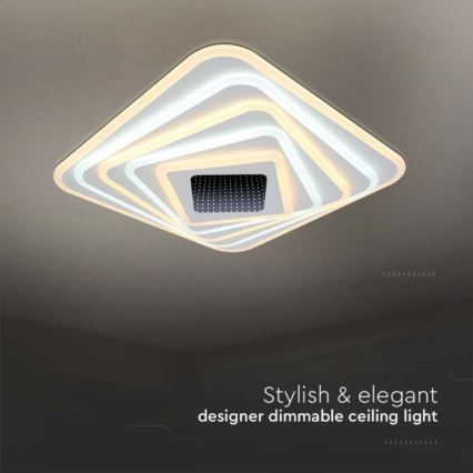 Plafón LED regulable LED/150W/230V 3000-6500K + control remoto