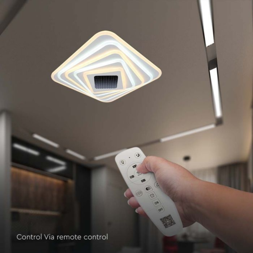 Plafón LED regulable LED/150W/230V 3000-6500K + control remoto