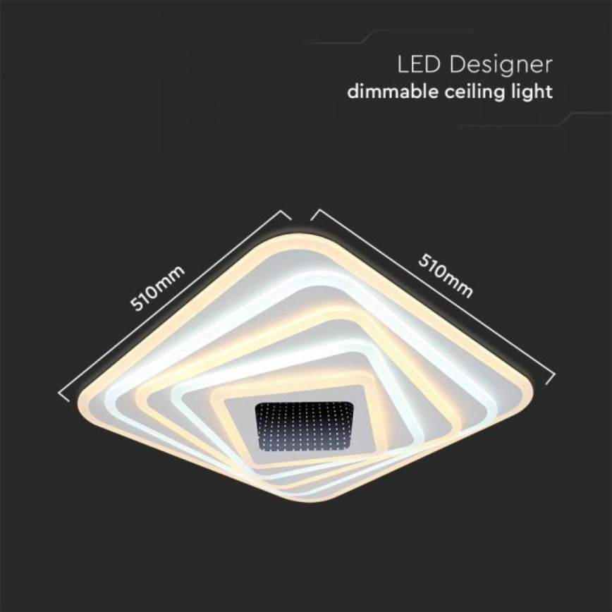 Plafón LED regulable LED/150W/230V 3000-6500K + control remoto