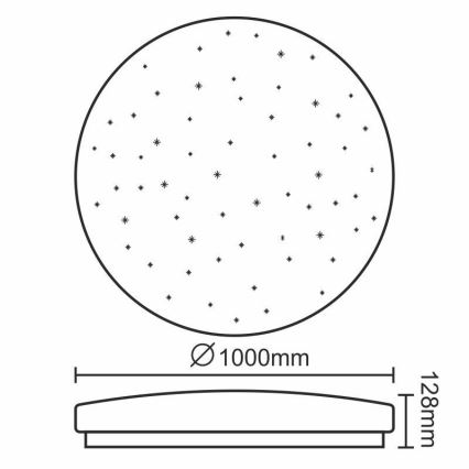 Plafón LED regulable LED/150W/230V