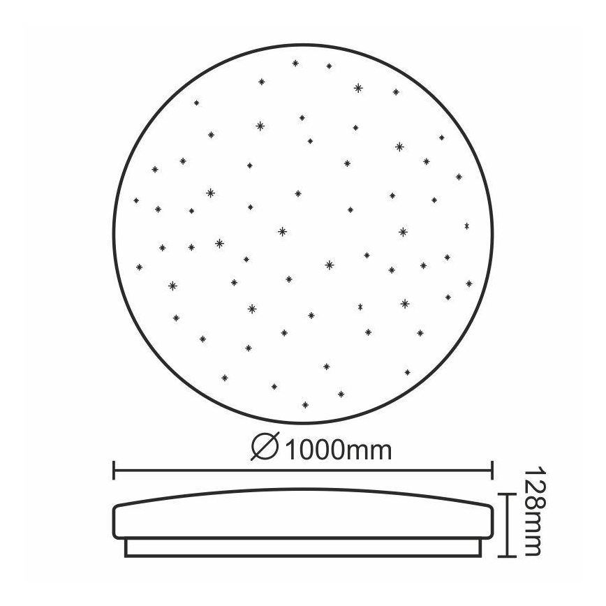 Plafón LED regulable LED/150W/230V