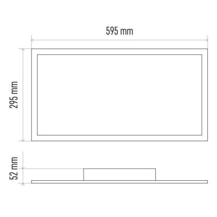 Plafón LED regulable LED/25W/230V + mando a distancia rectángulo 2700K-6000K