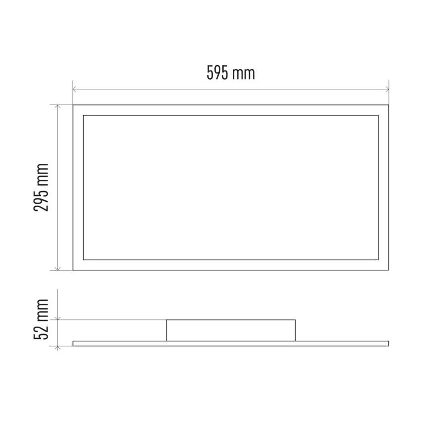 Plafón LED regulable LED/25W/230V + mando a distancia rectángulo 2700K-6000K