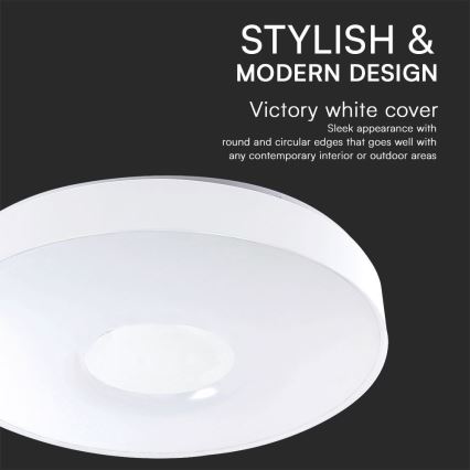 Plafón LED regulable LED/40W/230V 3000-6500K 39 cm blanco + control remoto