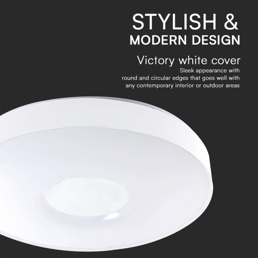 Plafón LED regulable LED/40W/230V 3000-6500K 39 cm blanco + control remoto