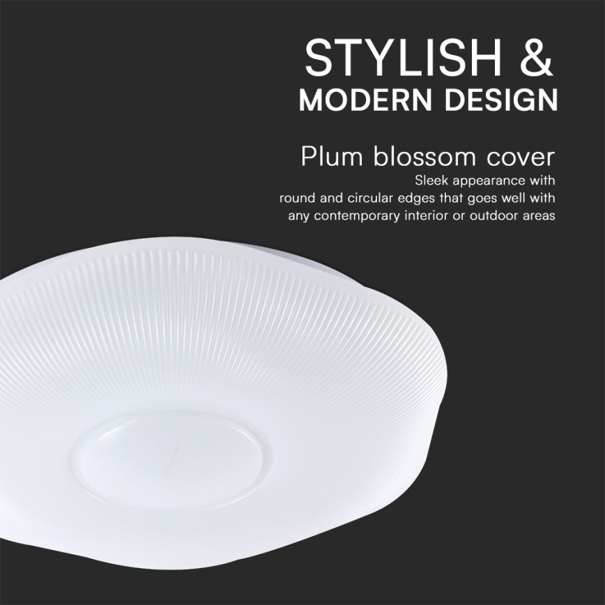 Plafón LED regulable LED/40W/230V 3000-6500K 40 cm blanco + control remoto