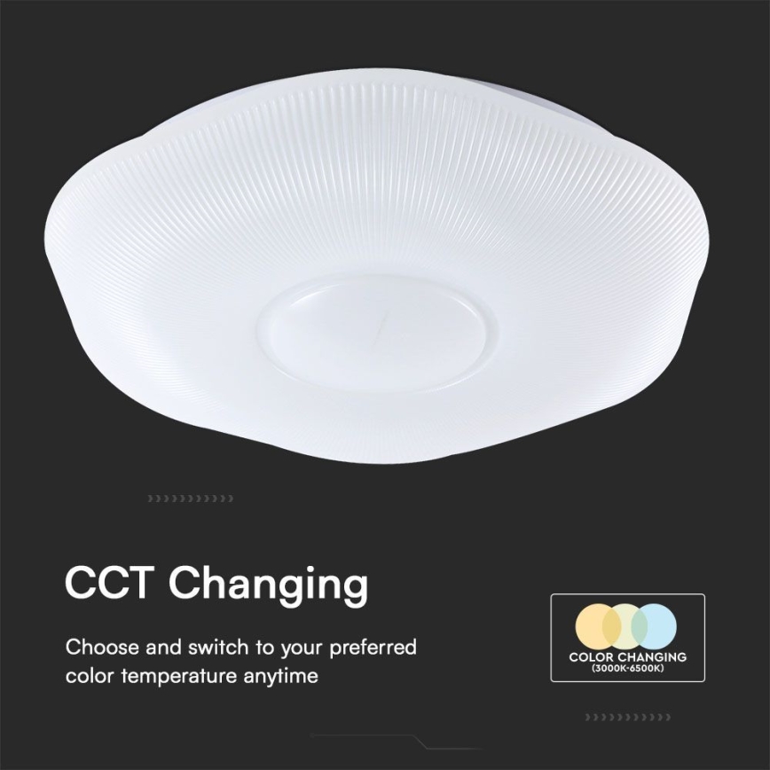 Plafón LED regulable LED/40W/230V 3000-6500K 40 cm blanco + control remoto