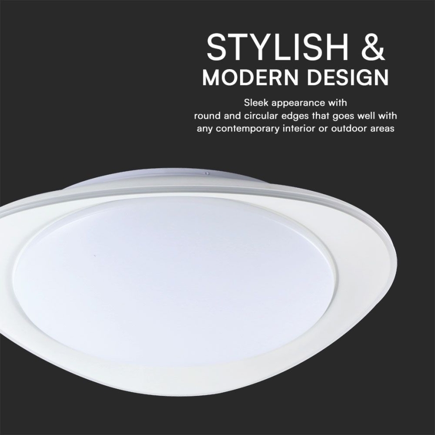 Plafón LED regulable LED/40W/230V 3000-6500K 45 cm blanco + control remoto