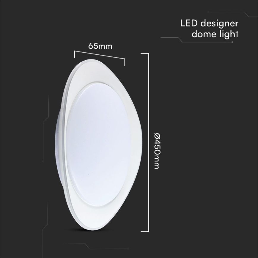 Plafón LED regulable LED/40W/230V 3000-6500K 45 cm blanco + control remoto