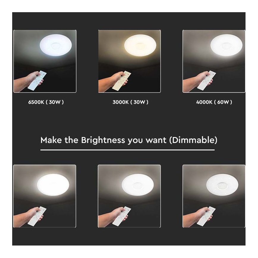 Plafón LED regulable LED/40W/230V 3000K/4000K/6500K + CR