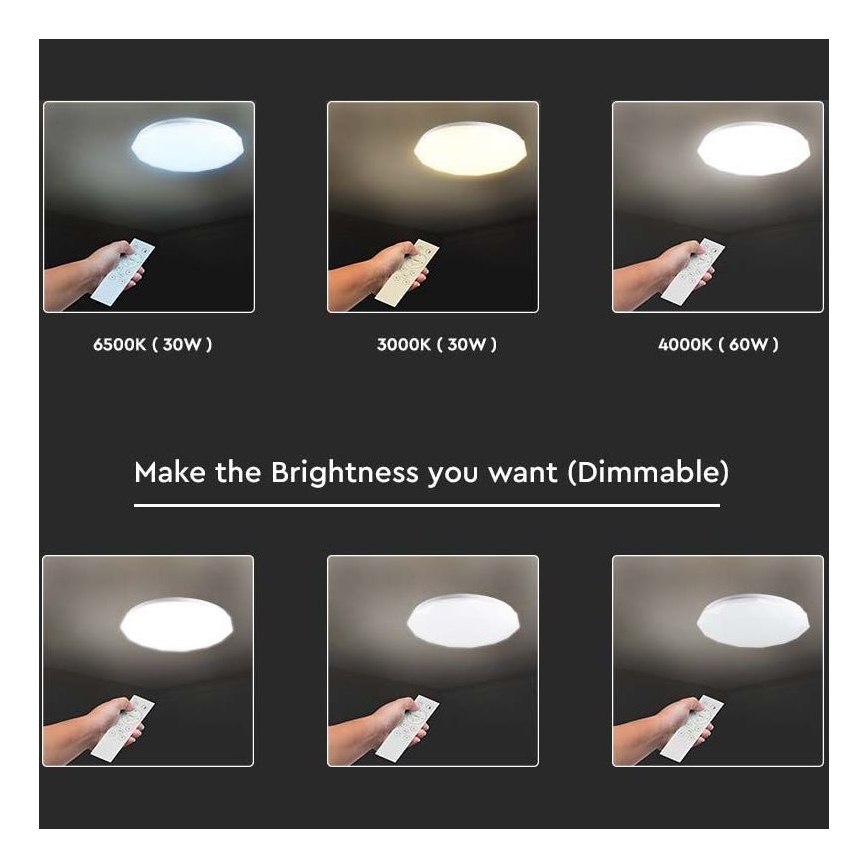 Plafón LED regulable LED/40W/230V 3000K/4000K/6500K + CR